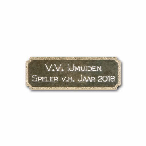 Luxe graveerplaatje 50 x 18 mm (incl. graveren)