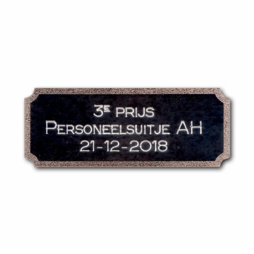 Luxe graveerplaatje 62 x 25 mm (incl. graveren)