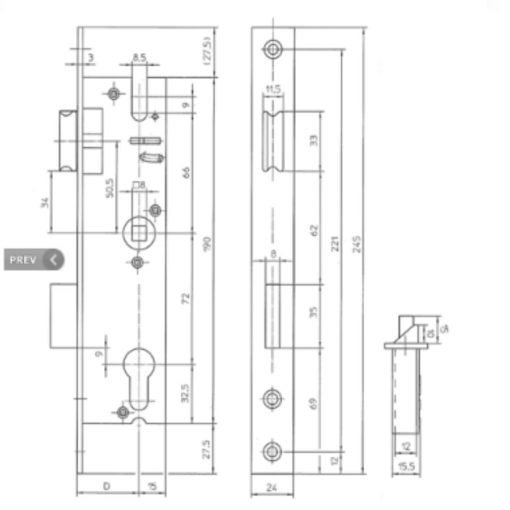 Smaldeurslot Mauer PZW 4472 - Afbeelding 3
