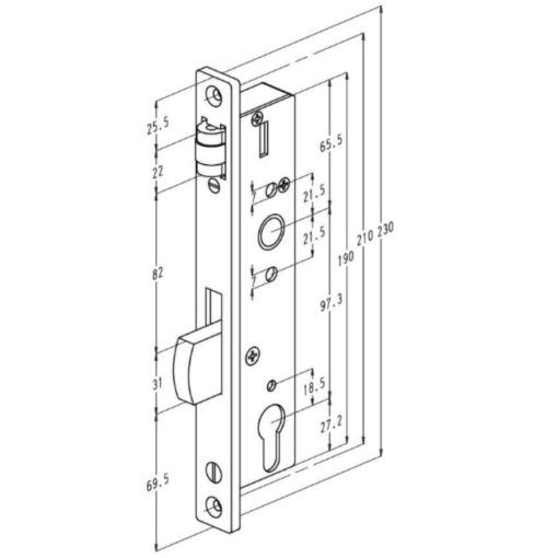 Smaldeurslot Sobinco 8011 (Rolschoot) - Afbeelding 4