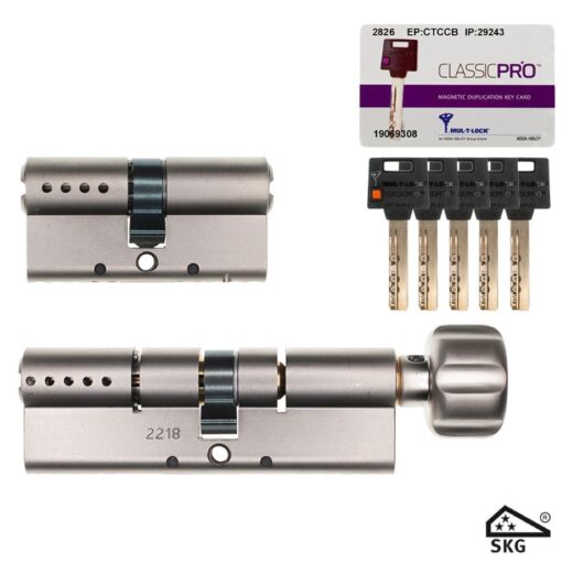 Mul-T-Lock SKG★★★ cilinder set (30x30mm + KNOP45x50mm)